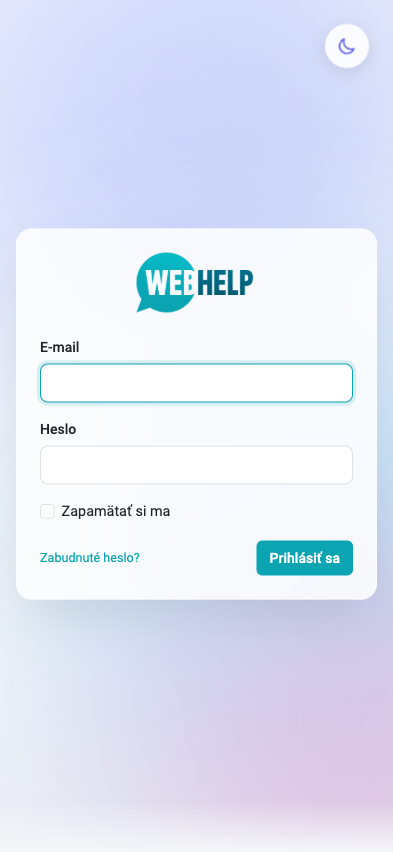 Prihlasovacia obrazovka Flario CRM v&nbsp;mobile